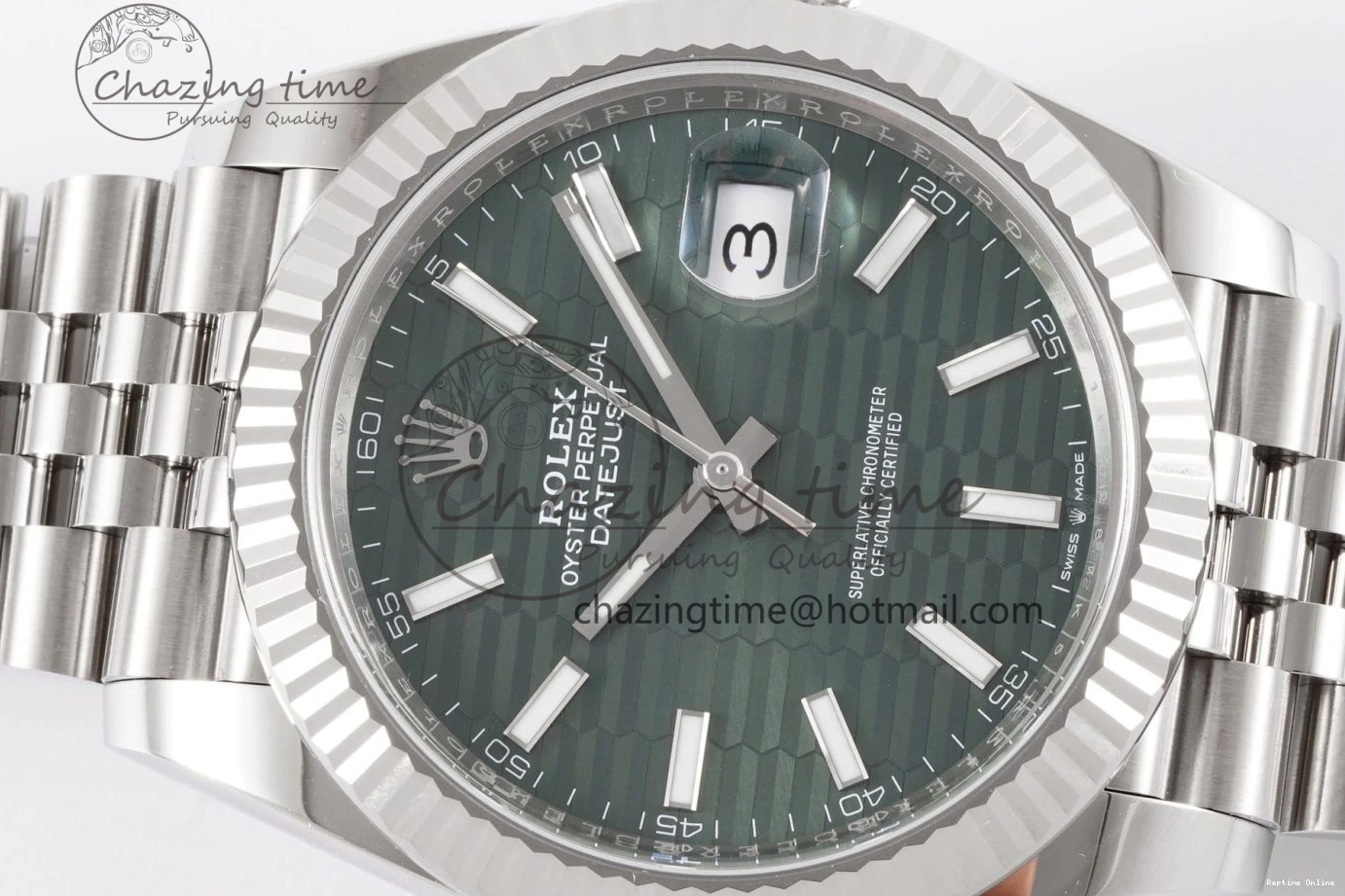 0218 DateJust 41 126234 Clean 1:1 Best Edition 904L Steel Green Textured Dial on Jubilee Bracelet VR OdorResistant 1995
